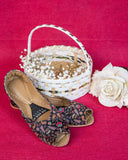 Midnight Bloom Floral Khussa For Women
