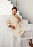 Ivory Chanderi Kurta Pajama – Classic & Sophisticated For Men