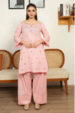 Embroidered Lawn 3-Piece Suit with Block Printed Chiffon Dupatta For Women