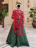 Royal Embroidered Raw Silk Lehenga Choli with Sitara Dupatta For Girls