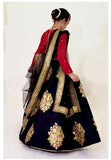Elegant Embroidered Chiffon Lehenga Choli with Net Dupatta For Girls