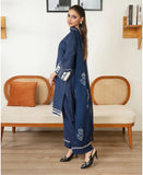 Luxury Embroidered Lawn 3-Piece Suit with Chiffon Dupatta For Women