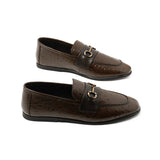 Premium Ostrich Print Leather Shoes for Men