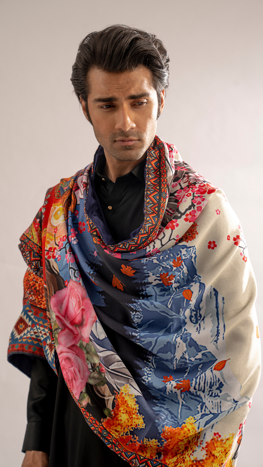 Royal Men's Mehfili Odhni – Premium Traditional Shawl For Men
