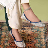 Zari Zewar – Gold Khussas with Metallic Embroidery For Women