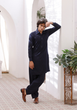 Navy Blue Formal Shalwar Kameez For Men