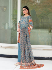 Elegant 3-Piece Printed Suit with Dupatta For Women