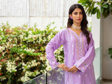 Lavender (Lilac) – Embroidered 2-Piece Cotton Lawn Outfit For Women