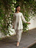 Pearl (Whitish Grey) – Embroidered 2-Piece Cotton Lawn Outfit For Women