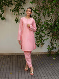 Blush (Pinkish) – Embroidered 2-Piece Cotton Lawn Outfit For Women