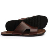 Brown Leather Slippers For Men