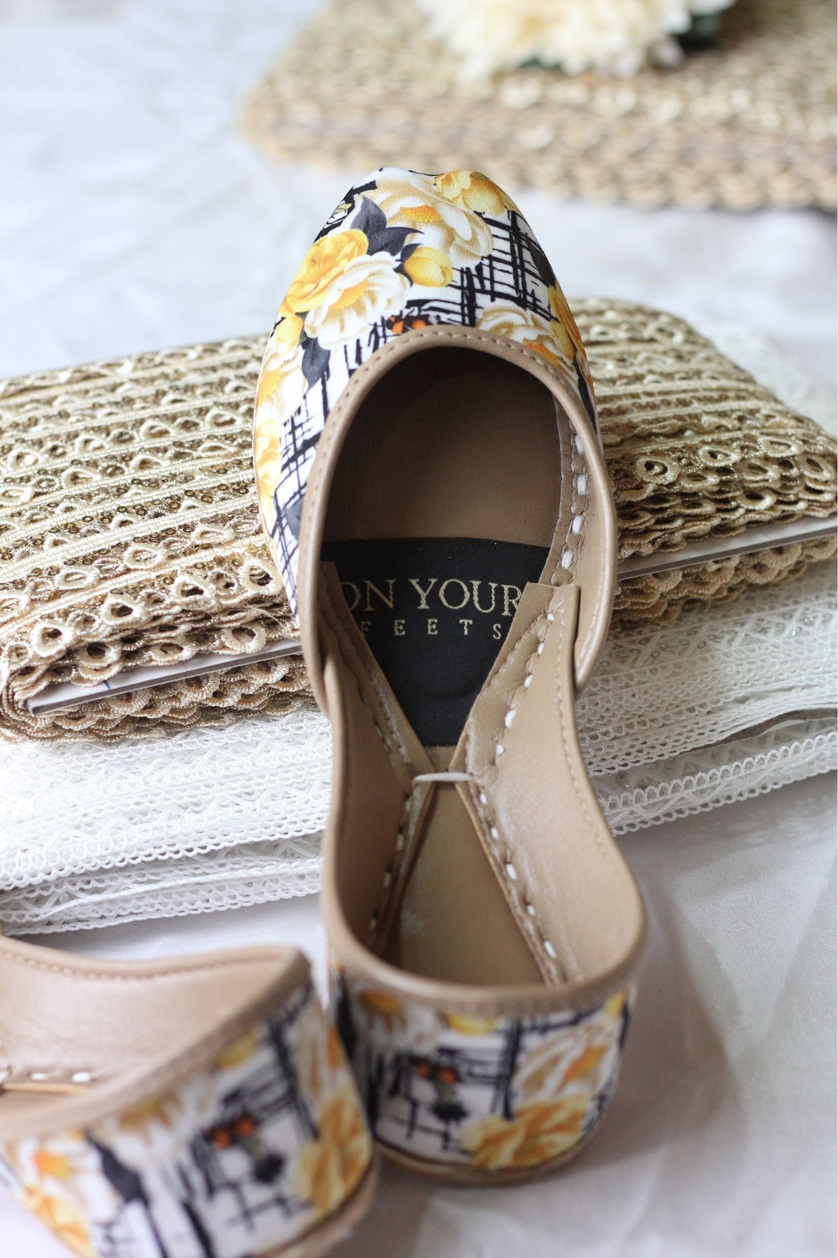 Vibrant Blossom Floral Khussa – Brighten Your Every Step For Women