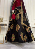 Nigaar Red Chiffon Lehenga Choli with Net Dupatta For Women