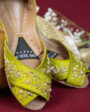 Royal Elegance Gold Embroidered Khussa For Women