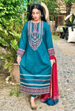 Luxury Embroidered Lawn 3-Piece Suit with Double-Shaded Chiffon Dupatta For Women