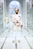 Pastel Pink Color Embroidered Sherwani For Men