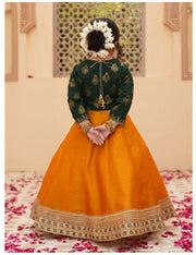 Elegant Screen Printed Chiffon Lehenga Choli For Girls