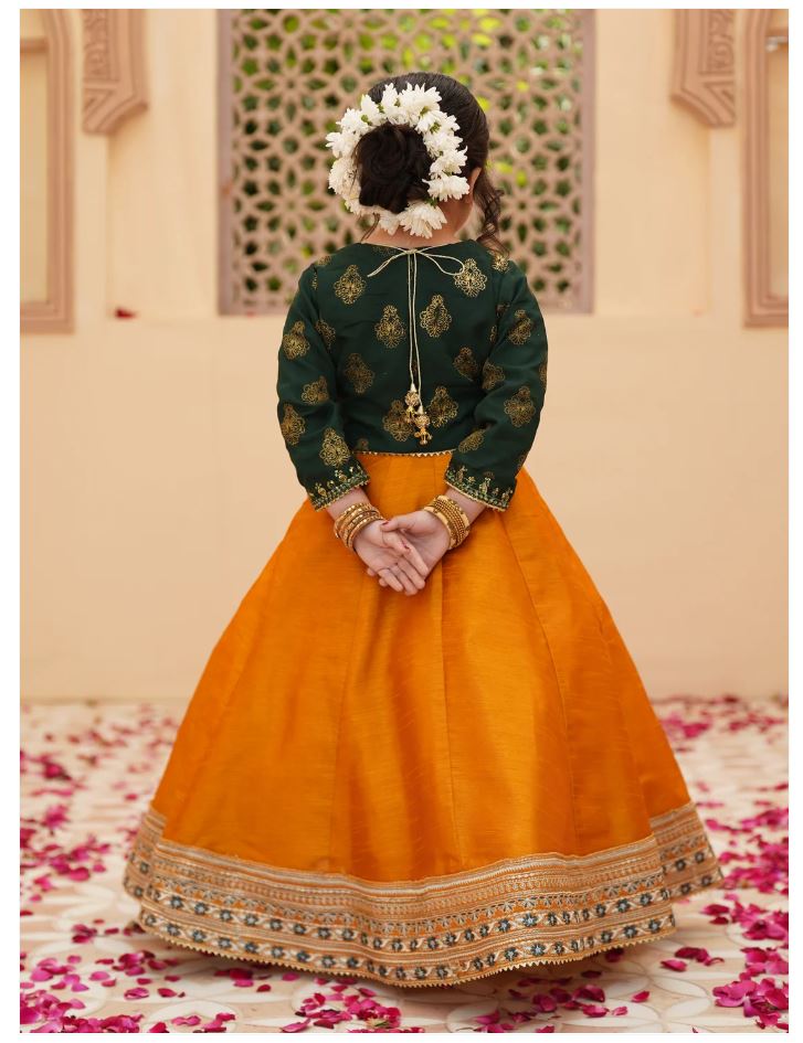 Elegant Screen Printed Chiffon Lehenga Choli For Girls