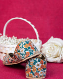 Floral Bloom Peep-Toe Khussa For Women