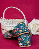 Midnight Bloom Bold Floral Khussa For Women