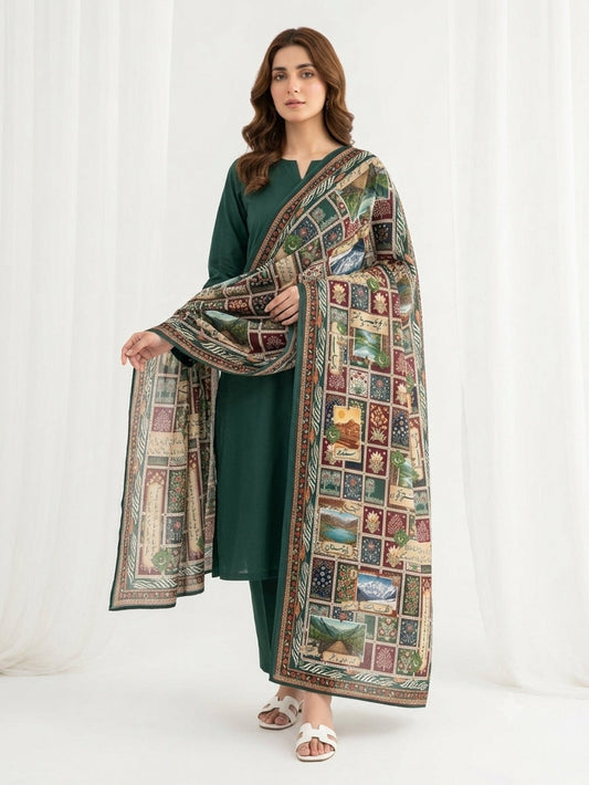 Premium Heritage Printed Poly Lawn Odhni – Festive & Cultural Collection For Women