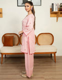 Embroidered Lawn 3-Piece Suit with Block Printed Chiffon Dupatta For Women
