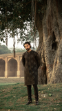 Black Chikankari Embroidered Designer Kurta For Men
