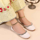 Velvet Beaded Party Khussa For Women