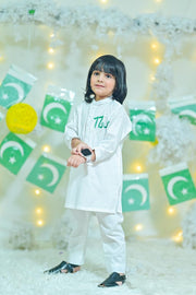 14th August Boys Hand Embroidered Lawn Shalwar Kameez For Boys