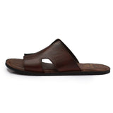 Brown Leather Slippers For Men