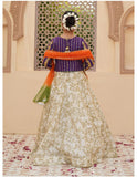 Elegant Embroidered Raw Silk Lehenga Choli with Sitara Dupatta For Girls