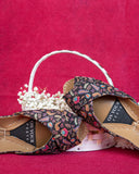 Midnight Bloom Floral Khussa For Women