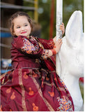 Royal Block Printed Raw Silk Lehenga Choli For Girls