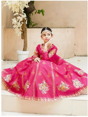 Royal Block Printed Raw Silk Lehenga Choli For Girls