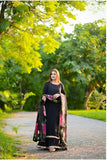 Black Luxury Soft Silk 2-Piece Suit with Dupatta For Women