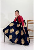 Elegant Embroidered Chiffon Lehenga Choli with Net Dupatta For Girls