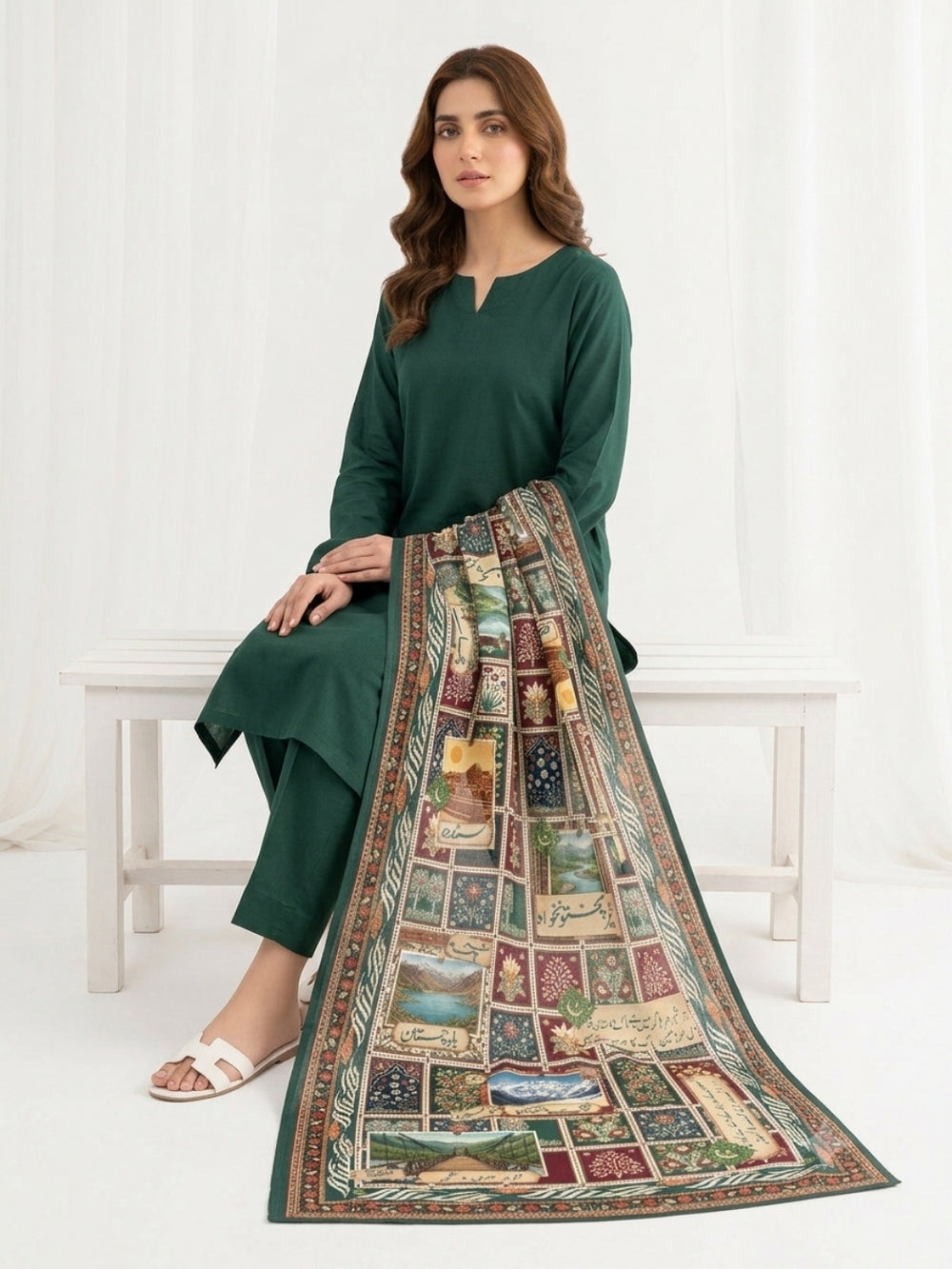 Premium Heritage Printed Poly Lawn Odhni – Festive & Cultural Collection For Women