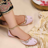 Shamsa Mirror Soft Embellished Khussa For Women