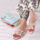 Coral Breeze – Pearl Embellished Slides For Women