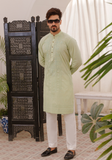 Sea Green Chikankari Embroidered Kurta Pajama For Men