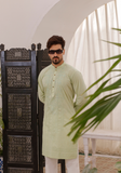 Sea Green Chikankari Embroidered Kurta Pajama For Men