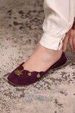 Mehvar Embellished Velvet Khussa For Women