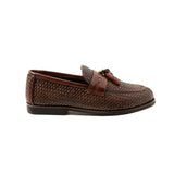 Hand-Woven Tassel Leather Loafers for Men