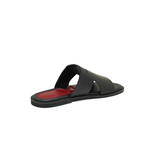 Classic Black Leather Men's Slippers For Men