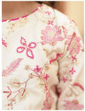 Pink Gotta Embroidered Raw Silk Lehenga Choli For Girls