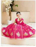 Royal Block Printed Raw Silk Lehenga Choli For Girls