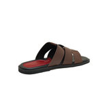 Classic Brown Leather Comfort Slippers For Men