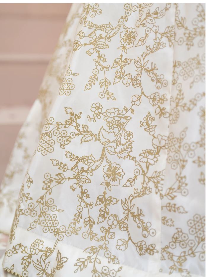 Elegant Embroidered Raw Silk Lehenga Choli with Sitara Dupatta For Girls