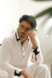 Shining White Executive Shalwar Kameez – Elegant & Refined For Men