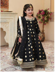 Elegant Banarsi Organza Maxi with Sitara Net Dupatta For Girls